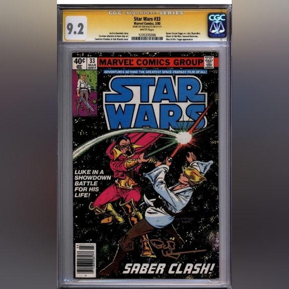 Star Wars #33 Marvel 1980 CGC 9.2 NM Newstand Edition Bob Wiacek Signed Comic!!! - Picture 2 of 5